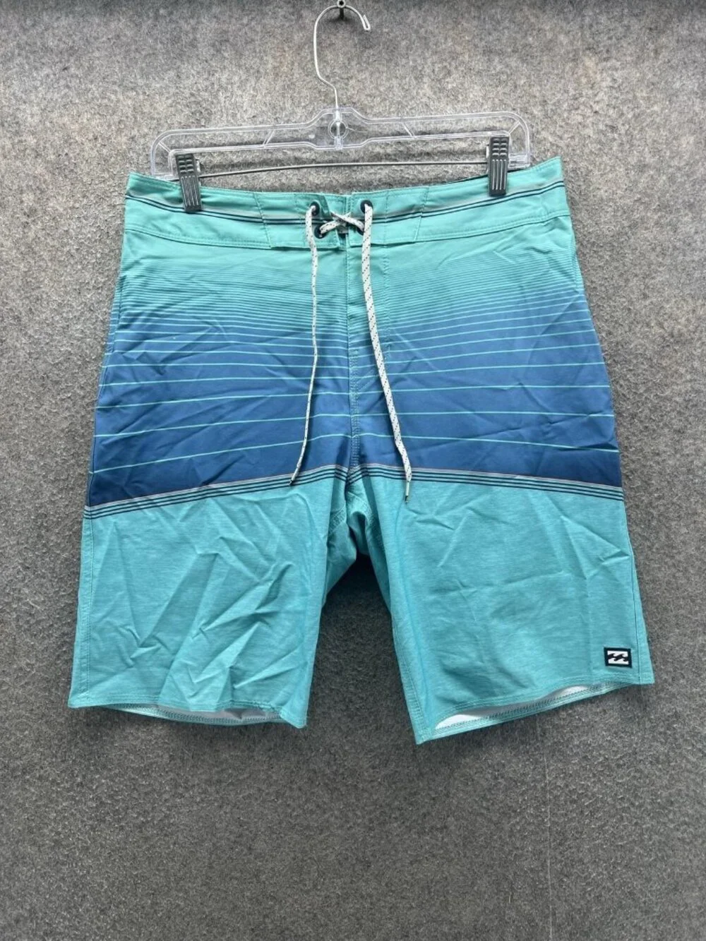 Billabong Swim Trunks Mens 29 Blue Stripe Recycler North Point Pro Board Shorts